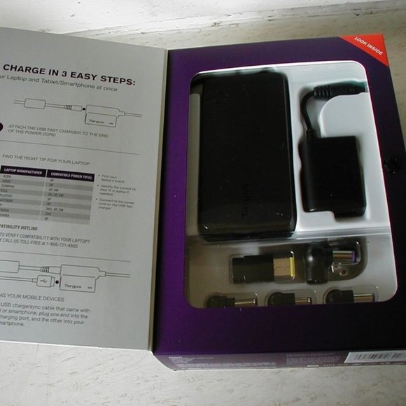 Targus Universal Laptop Charger USB Tablet Smartphone Charger - Picture 5 of 6